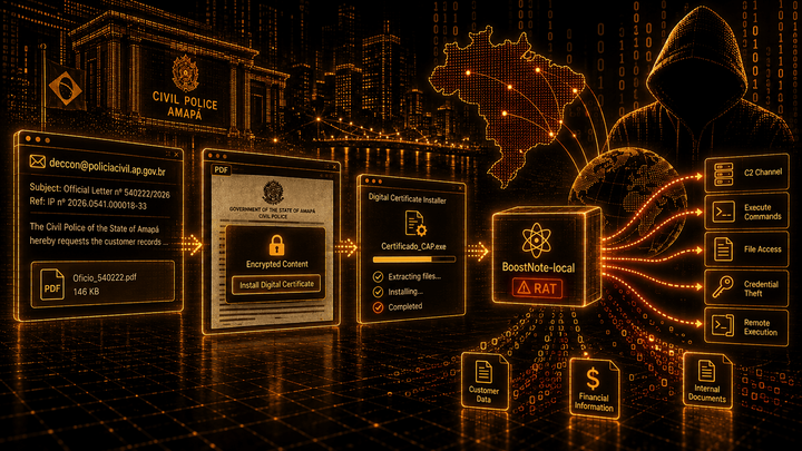 BoostNote trojanizado: anatomia do RAT que abriu a porta na campanha de ofícios falsos